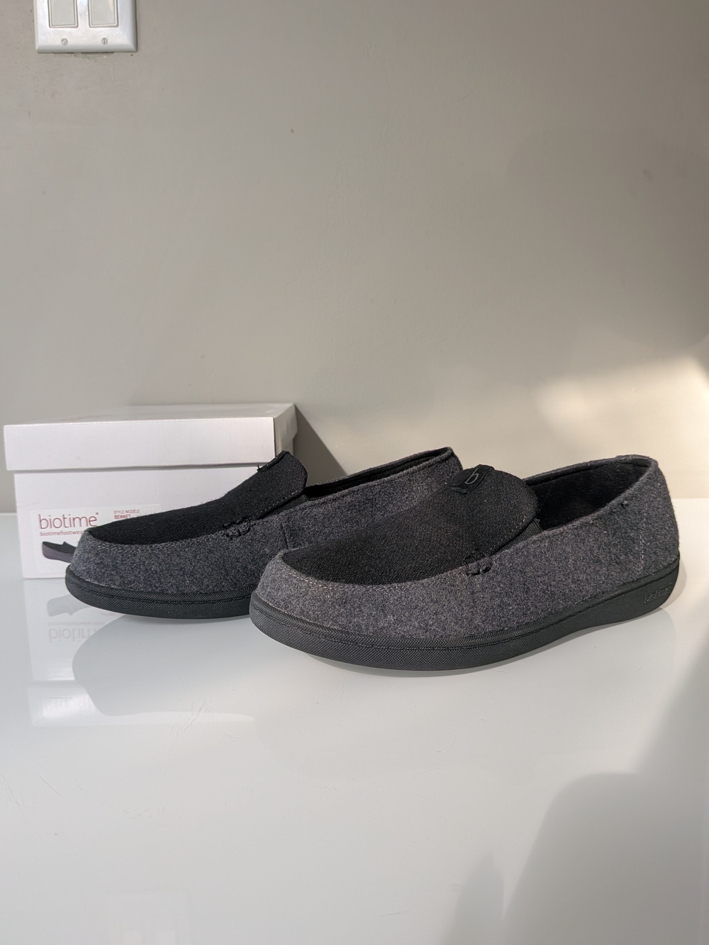 Biotime Men’s Gray Slip-On Loafers